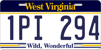 WV license plate 1PI294