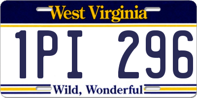 WV license plate 1PI296