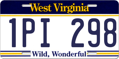 WV license plate 1PI298