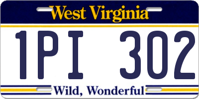 WV license plate 1PI302