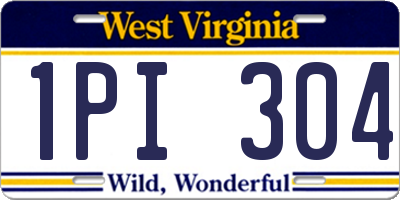 WV license plate 1PI304