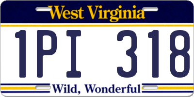 WV license plate 1PI318