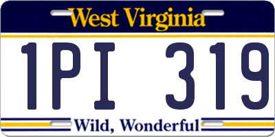 WV license plate 1PI319