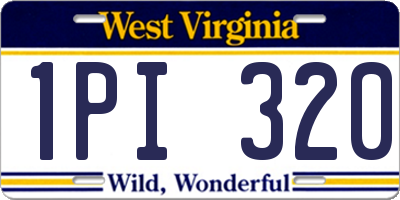 WV license plate 1PI320