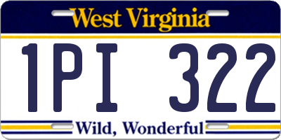WV license plate 1PI322