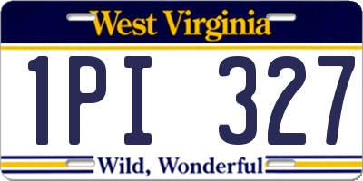 WV license plate 1PI327