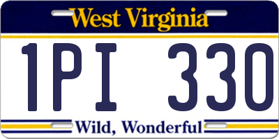 WV license plate 1PI330