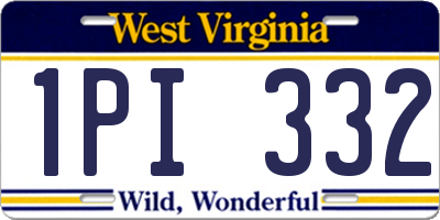 WV license plate 1PI332