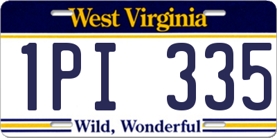 WV license plate 1PI335