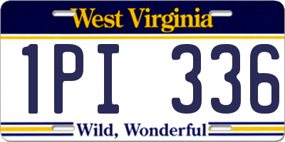 WV license plate 1PI336