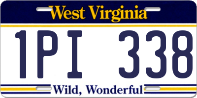 WV license plate 1PI338