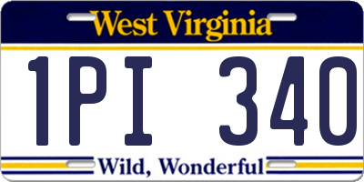 WV license plate 1PI340