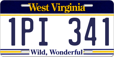 WV license plate 1PI341