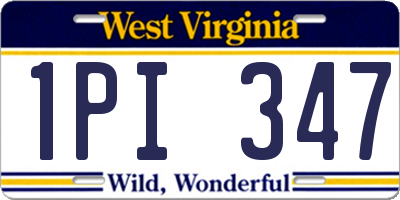 WV license plate 1PI347