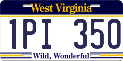 WV license plate 1PI350