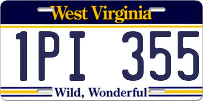 WV license plate 1PI355