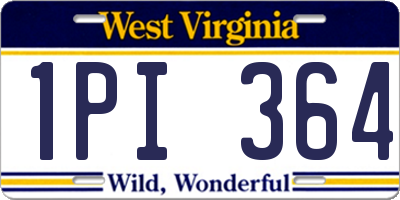 WV license plate 1PI364