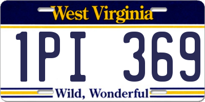 WV license plate 1PI369