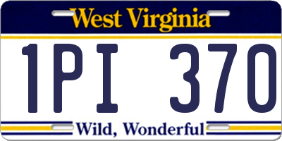 WV license plate 1PI370