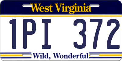 WV license plate 1PI372
