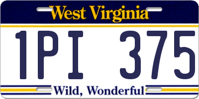 WV license plate 1PI375