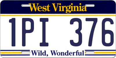 WV license plate 1PI376