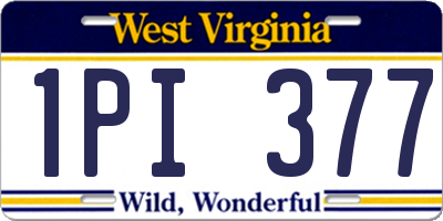 WV license plate 1PI377
