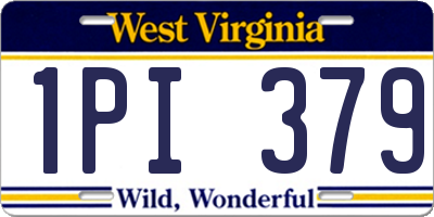WV license plate 1PI379