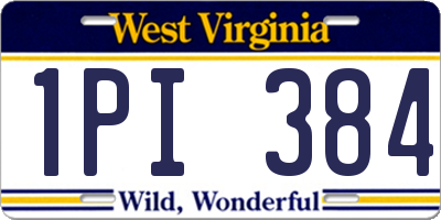 WV license plate 1PI384