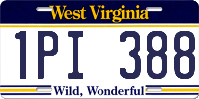 WV license plate 1PI388