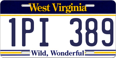 WV license plate 1PI389