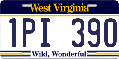 WV license plate 1PI390