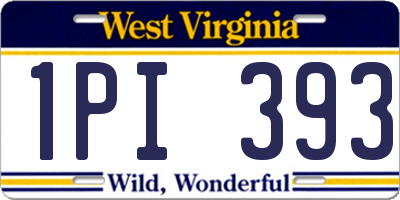 WV license plate 1PI393