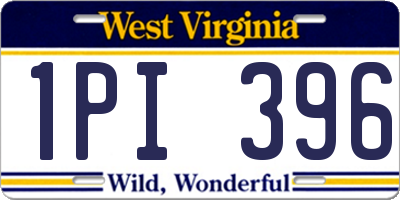 WV license plate 1PI396