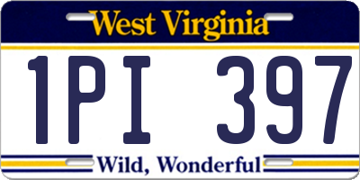 WV license plate 1PI397