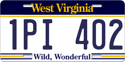 WV license plate 1PI402