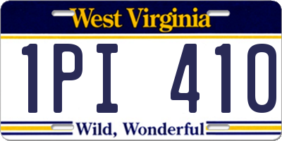 WV license plate 1PI410