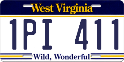 WV license plate 1PI411