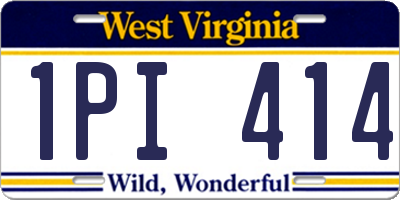 WV license plate 1PI414
