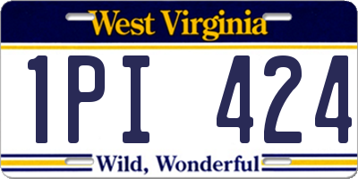 WV license plate 1PI424