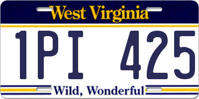 WV license plate 1PI425