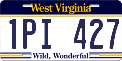 WV license plate 1PI427