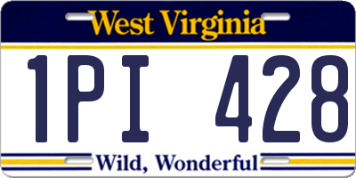 WV license plate 1PI428