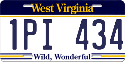 WV license plate 1PI434