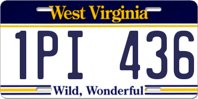 WV license plate 1PI436
