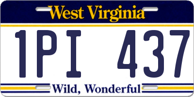 WV license plate 1PI437