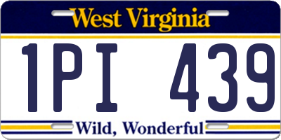 WV license plate 1PI439