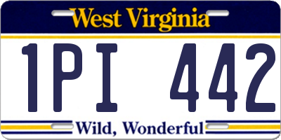 WV license plate 1PI442