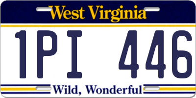 WV license plate 1PI446