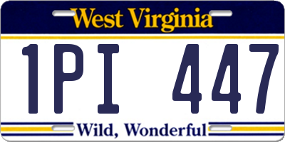 WV license plate 1PI447